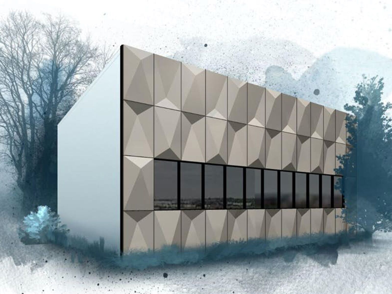 Fassadengestaltung Gewerbe 3A Composites GmbH