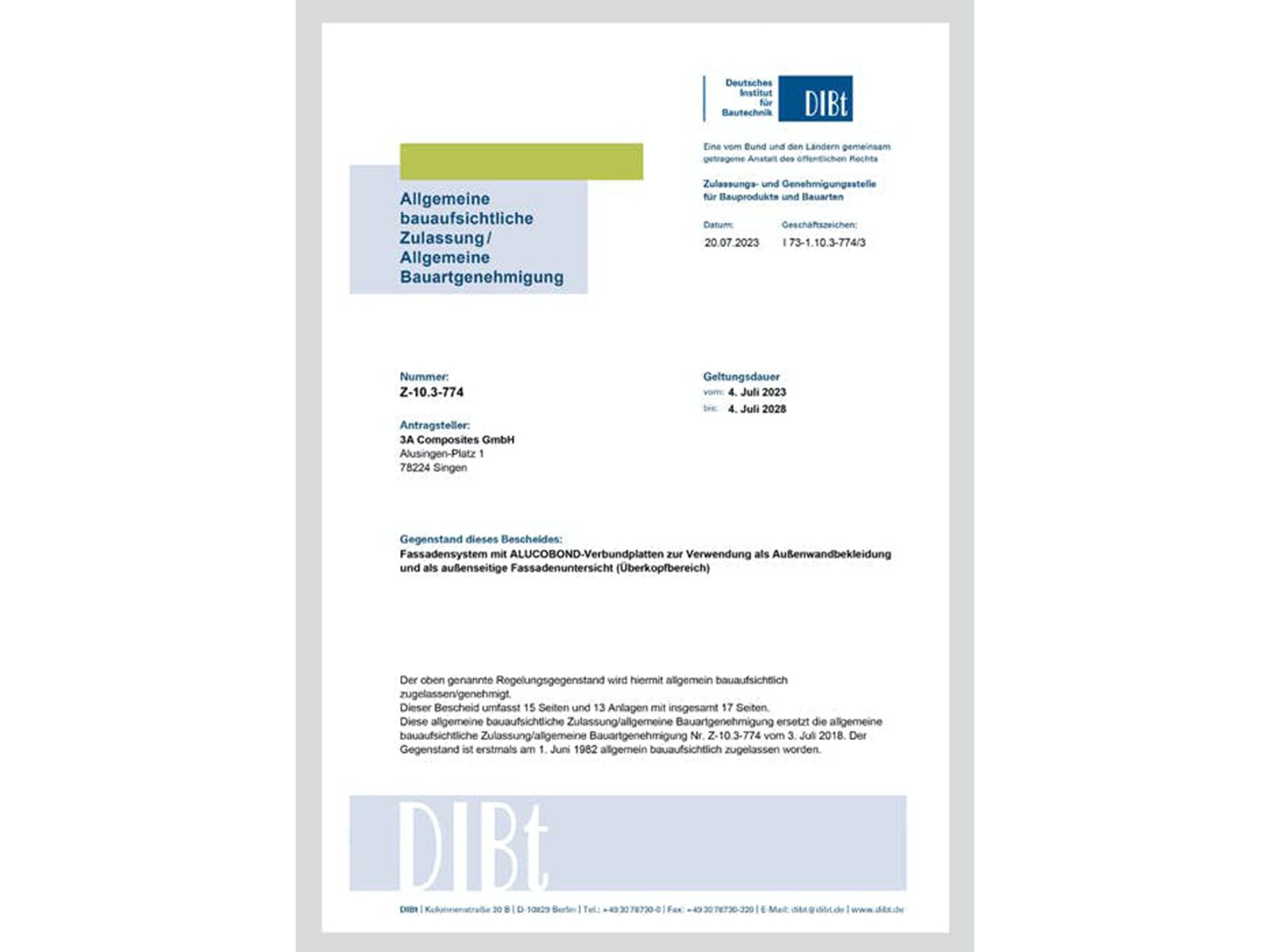 Aktualności – szczegóły 3A Composites GmbH